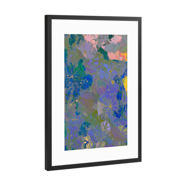 Poster mit Rahmen Schwarz (Metallic) "Wildflower Haze" artboxONE - Floral,Abstrakt - Floral,Flowers,Painting,Painterly,Nature,Meadow,Garden,Abstract