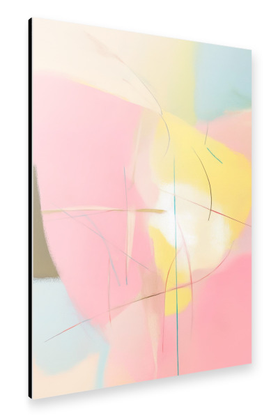 Alu-Dibond "Sanfte Farbflächen stille Linien" 75x50 cm artboxONE