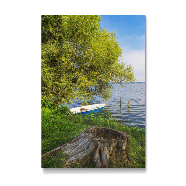 Galerie-Print "Boot und Baumstumpf" 75x50 cm artboxONE