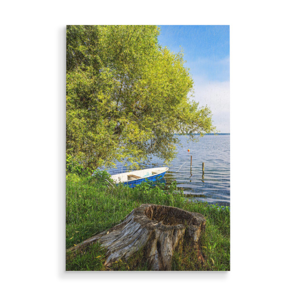 Holzbild "Boot und Baumstumpf" artboxONE - Natur,Reise