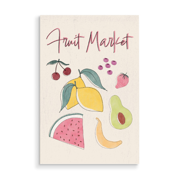 Holzbild "Obstmarkt" artboxONE - Essen & Trinken / Obst & Gemüse