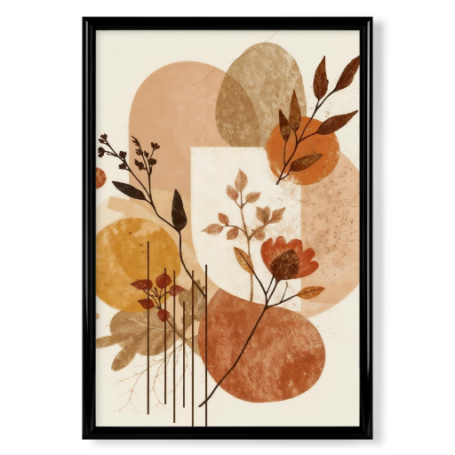 Abstract Autumn Floral Composition