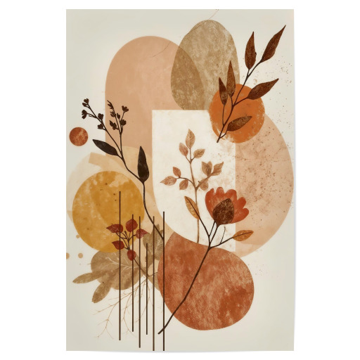 Abstract Autumn Floral Composition