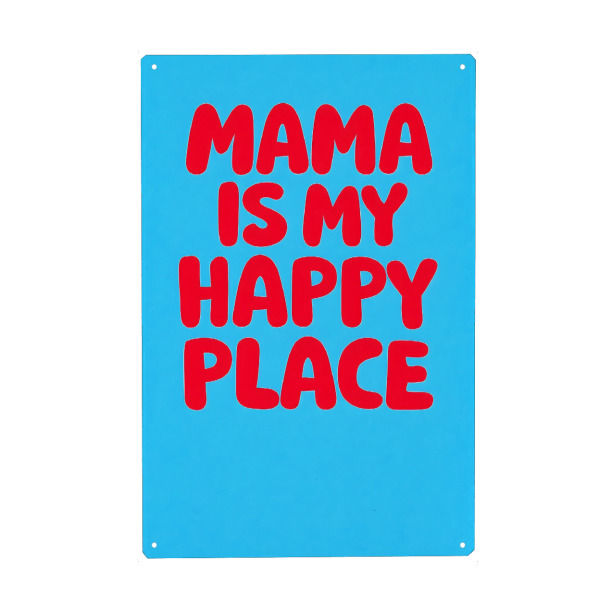 Holzbild "Mama - Happy Place" artboxONE - Typografie,Liebe,Für Mama