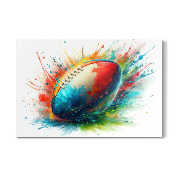 Galerie-Print "Explosiver bunter Fußball" 75x50 cm artboxONE