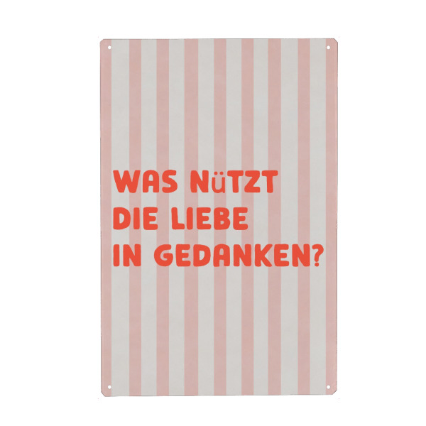 Holzbild "Liebe und Gedanken" artboxONE - Typografie,Liebe