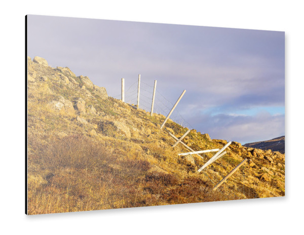 Alu-Dibond "Landschaft mit Zaun" 30x20 cm artboxONE