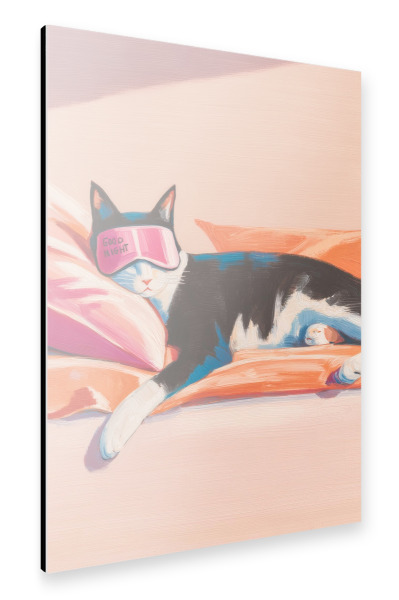 Alu-Dibond "Katze Im Schlummermodus" 75x50 cm artboxONE