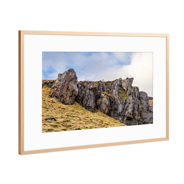 Poster mit Rahmen Kupfer "Landschaft und Felsen" artboxONE - Natur,Reise,Reise / Länder