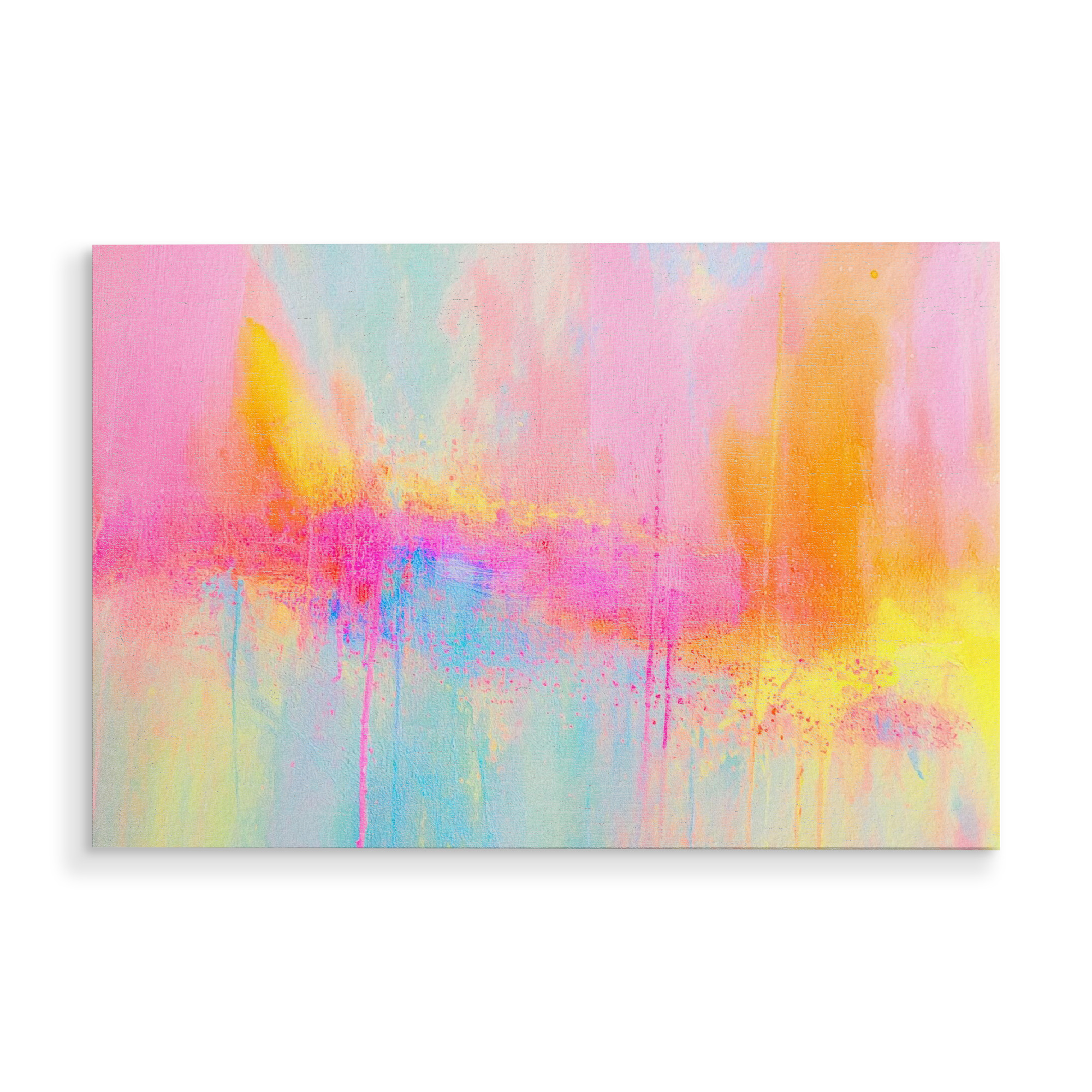 Holzbild "Neonfarben im Fluss" artboxONE - Abstrakt,Streetart