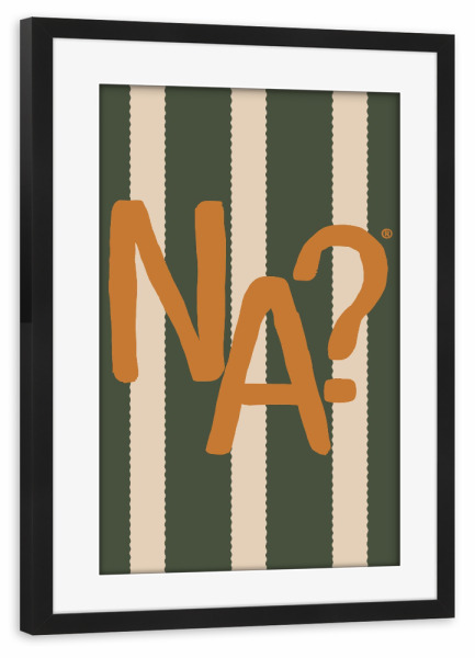 Poster mit Rahmen schwarz "NA' - Spruch" artboxONE - Typografie