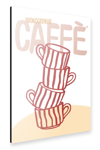 Alu-Dibond "Buongiorno Caffè" 75x50 cm artboxONE