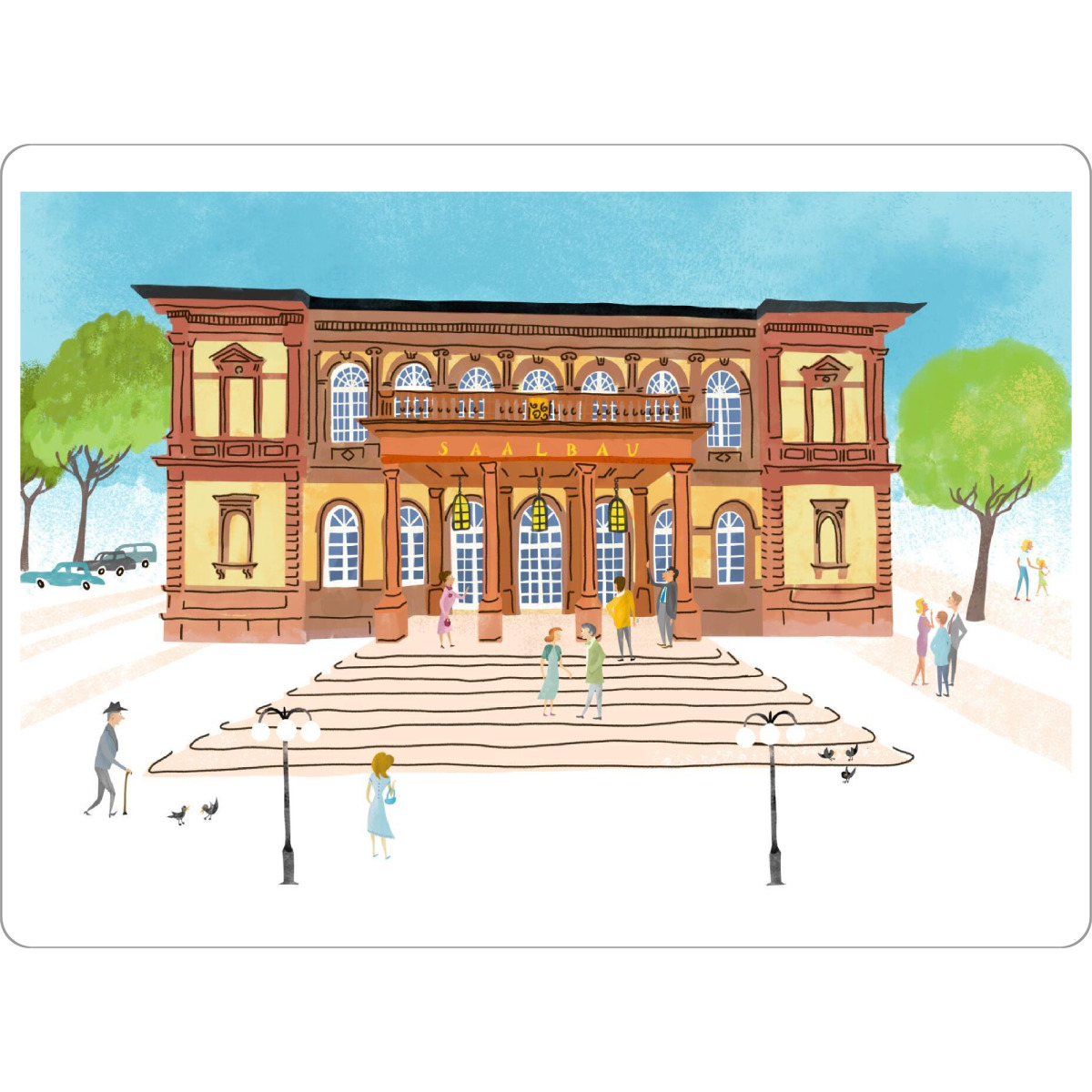 Tischset "Neustadt Weinstrasse Saalbau" artboxONE - Städte,Reise,Architektur