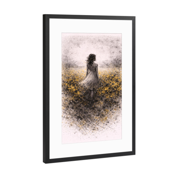 Poster mit Rahmen Schwarz (Metallic) "Field of Dreams" artboxONE - Natur,Floral,Abstrakt,Menschen