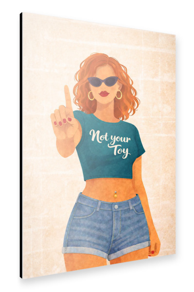 Alu-Dibond "Not Your Toy" 30x20 cm artboxONE