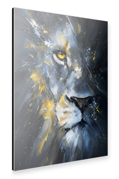 Alu-Dibond "Löwe Modern Kunst (matart)" 30x20 cm artboxONE