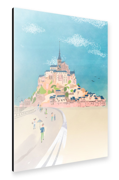 Alu-Dibond "Le Mont-Saint-Michel Frankreich" 30x20 cm artboxONE