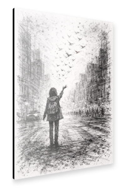 Alu-Dibond "Let them fly 2" 75x50 cm artboxONE