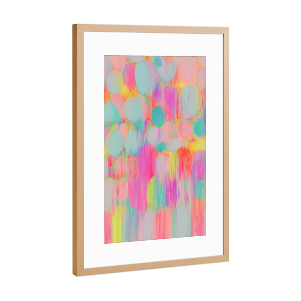 Poster mit Rahmen Kupfer "Licht Punkt Energie" artboxONE - Abstrakt,Streetart