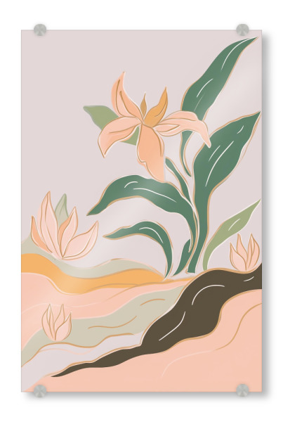 Acrylglasbild "Morgen Licht Im Garten" artboxONE - Natur,Floral,Abstrakt