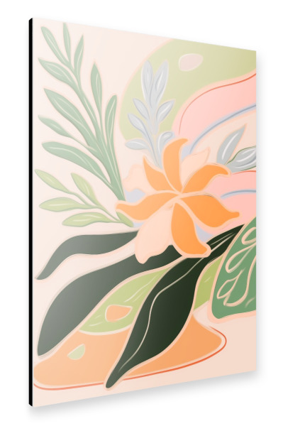 Alu-Dibond "Exotische Blüten Ästhetik" 75x50 cm artboxONE