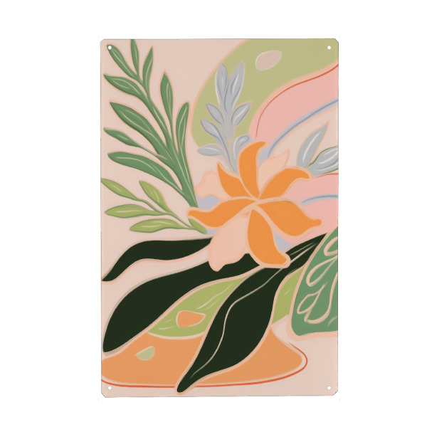 Metall Poster "Exotische Blüten Ästhetik" artboxONE - Natur,Floral,Abstrakt