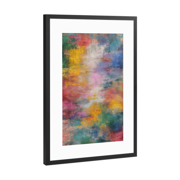 Poster mit Rahmen Schwarz (Metallic) "Echo der wilden Farben" artboxONE - Natur,Abstrakt,Streetart