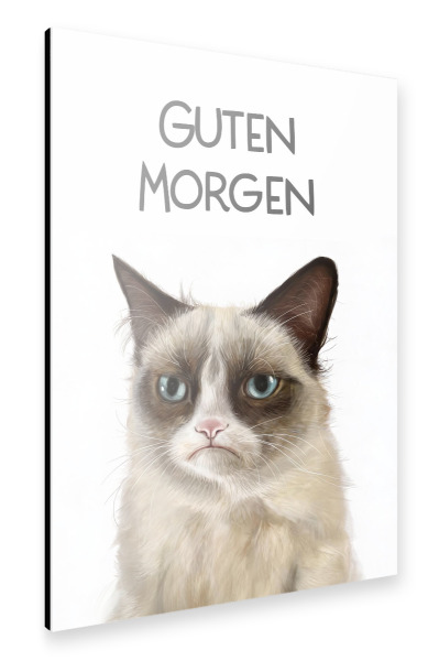 Alu-Dibond "Guten Morgen Cat" 75x50 cm artboxONE