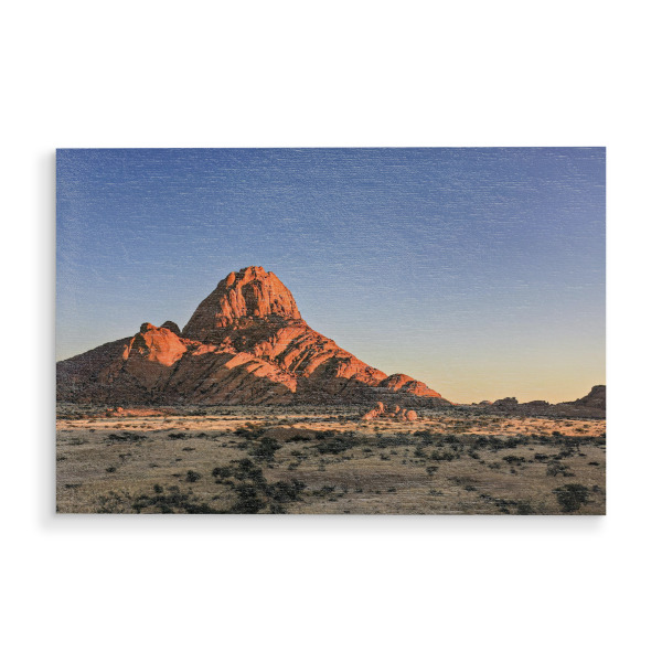 Holzbild "Der Berg Spitzkoppe" artboxONE - Natur,Reise / Afrika - Namibia,Spitzkoppe,Berg,Landschaft,Natur,Felsen