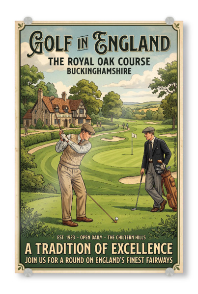 Acrylglasbild "Golf in England Buckinghamshire" artboxONE - Sport - Olf,Fairway,Green,Masters,Pga,Us open,Ryder cup,St. andrews,Pebble