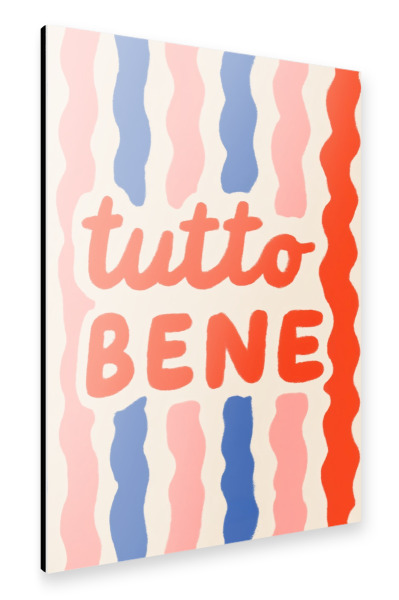 Alu-Dibond "Sonnengruß tutto bene" 75x50 cm artboxONE
