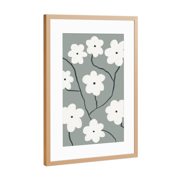 Poster mit Rahmen Kupfer "Vintage bloom" artboxONE - Natur,Floral,Abstrakt
