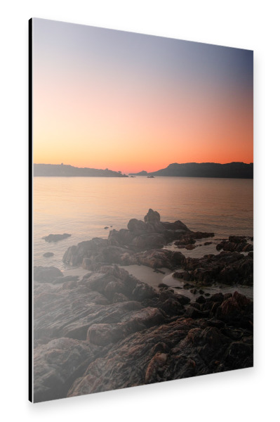 Alu-Dibond "Sonnenaufgang Sardinien Meer" 75x50 cm artboxONE