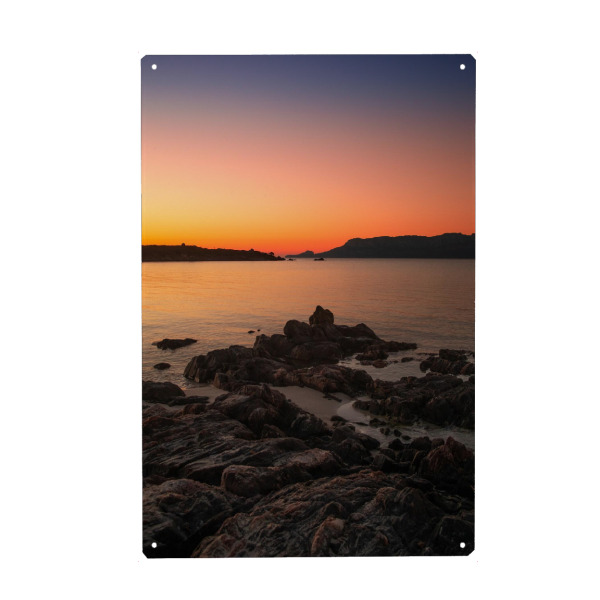 Holzbild "Sonnenaufgang Sardinien Meer" artboxONE - Reise / Strand und Meer - Sonnenaufgang,Sonnenuntergang,Meer,Italien,Morgen,Strand