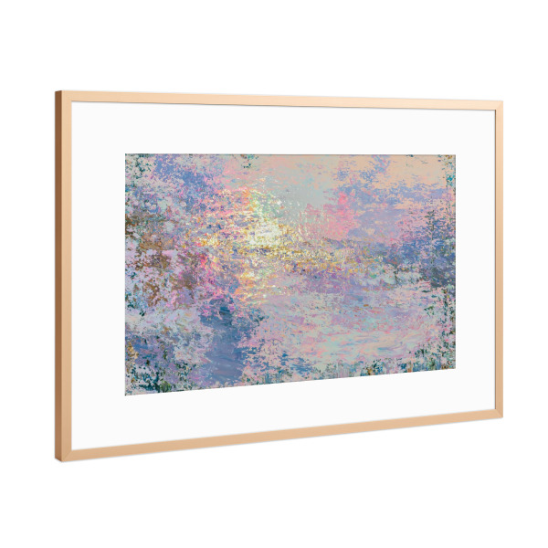 Poster mit Rahmen Kupfer "Licht Energie im Wasser" artboxONE - Natur,Abstrakt,Unterwasser