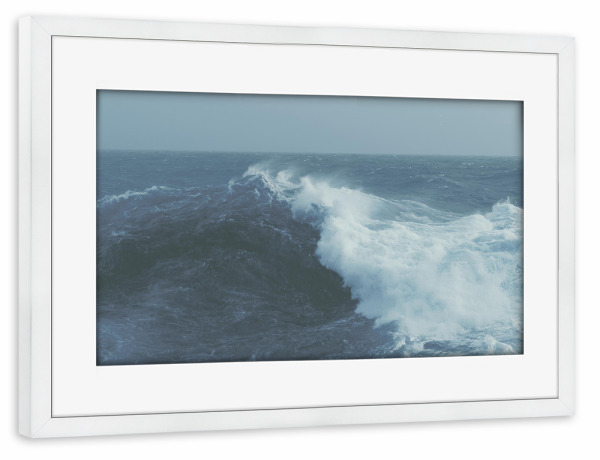Poster mit Rahmen weiß "Sturm über dem Horizont" artboxONE - Natur,Reise / Strand und Meer,Unterwasser