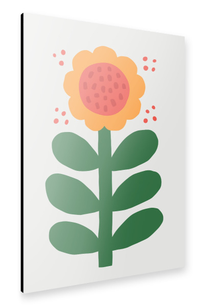 Alu-Dibond "Golden Botanica" 75x50 cm artboxONE