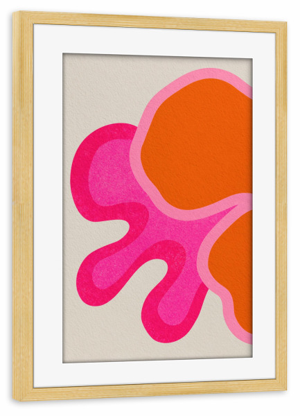Poster mit Rahmen kiefer "Fröhliches Spiel Der Formen" artboxONE - Natur,Abstrakt