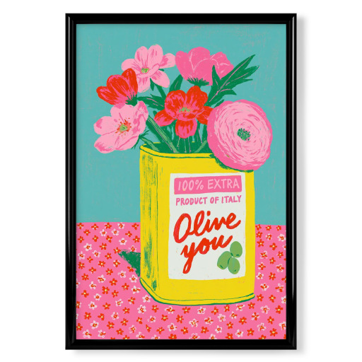 Frühling mit Olivenöl Dose