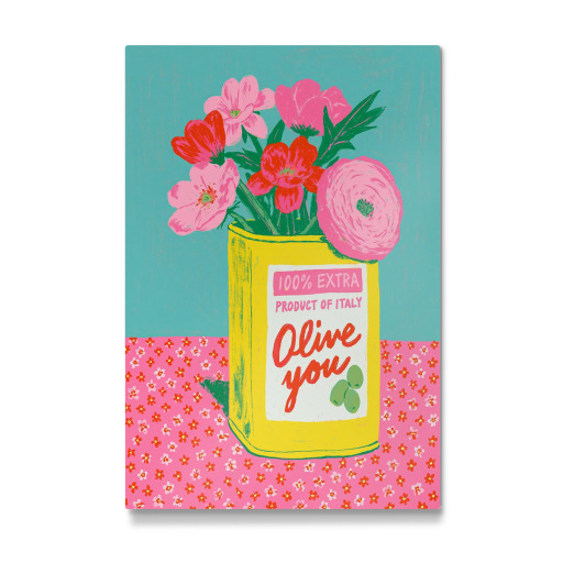 Frühling mit Olivenöl Dose