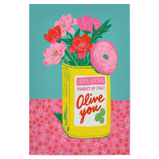 Frühling mit Olivenöl Dose