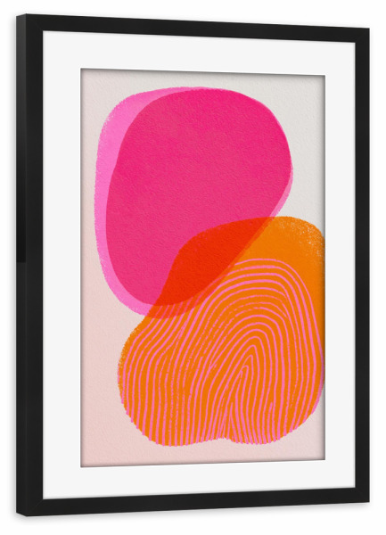 Poster mit Rahmen schwarz "Energie der Pinken Linien" artboxONE - Natur,Abstrakt