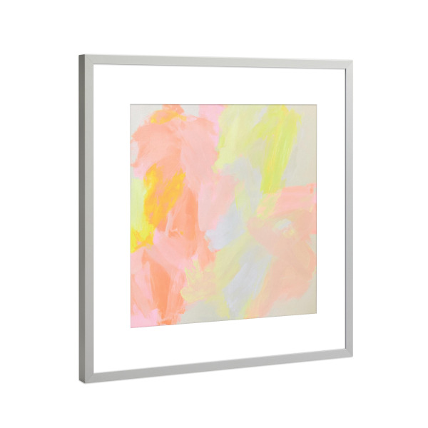 Poster mit Rahmen Silber "Fließende Pastell Leichtigkeit" artboxONE - Natur,Abstrakt
