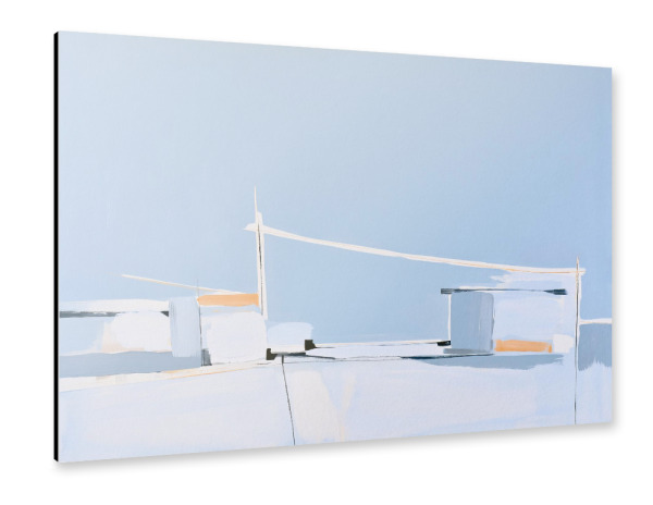 Alu-Dibond "Ruhiges Meer am Hafen" 30x20 cm artboxONE
