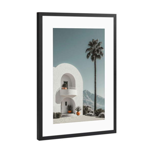 Poster mit Rahmen Schwarz (Metallic) "Blick ins Urlaubsparadies" artboxONE - Natur,Architektur,Reise / Strand und Meer