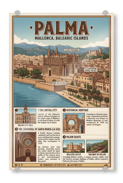Acrylglasbild "Palma, Mallorca, Spanien" artboxONE - Städte,Natur,Reise,Reise / Strand und Meer