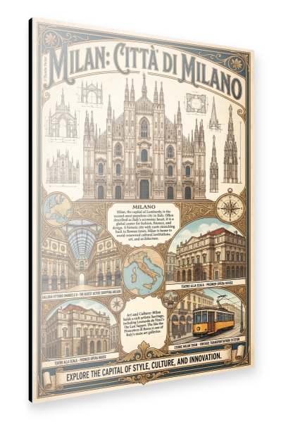 Alu-Dibond "Mailand, Citta di Milani, Italien" 75x50 cm artboxONE
