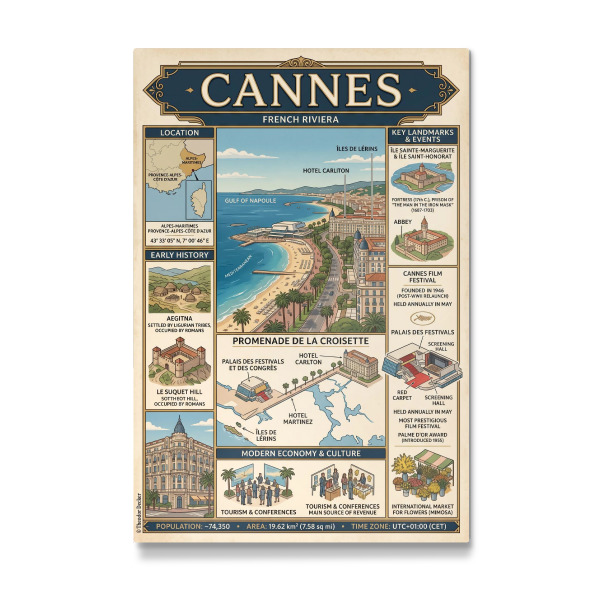 Galerie-Print "Cannes, Frankreich" 75x50 cm artboxONE