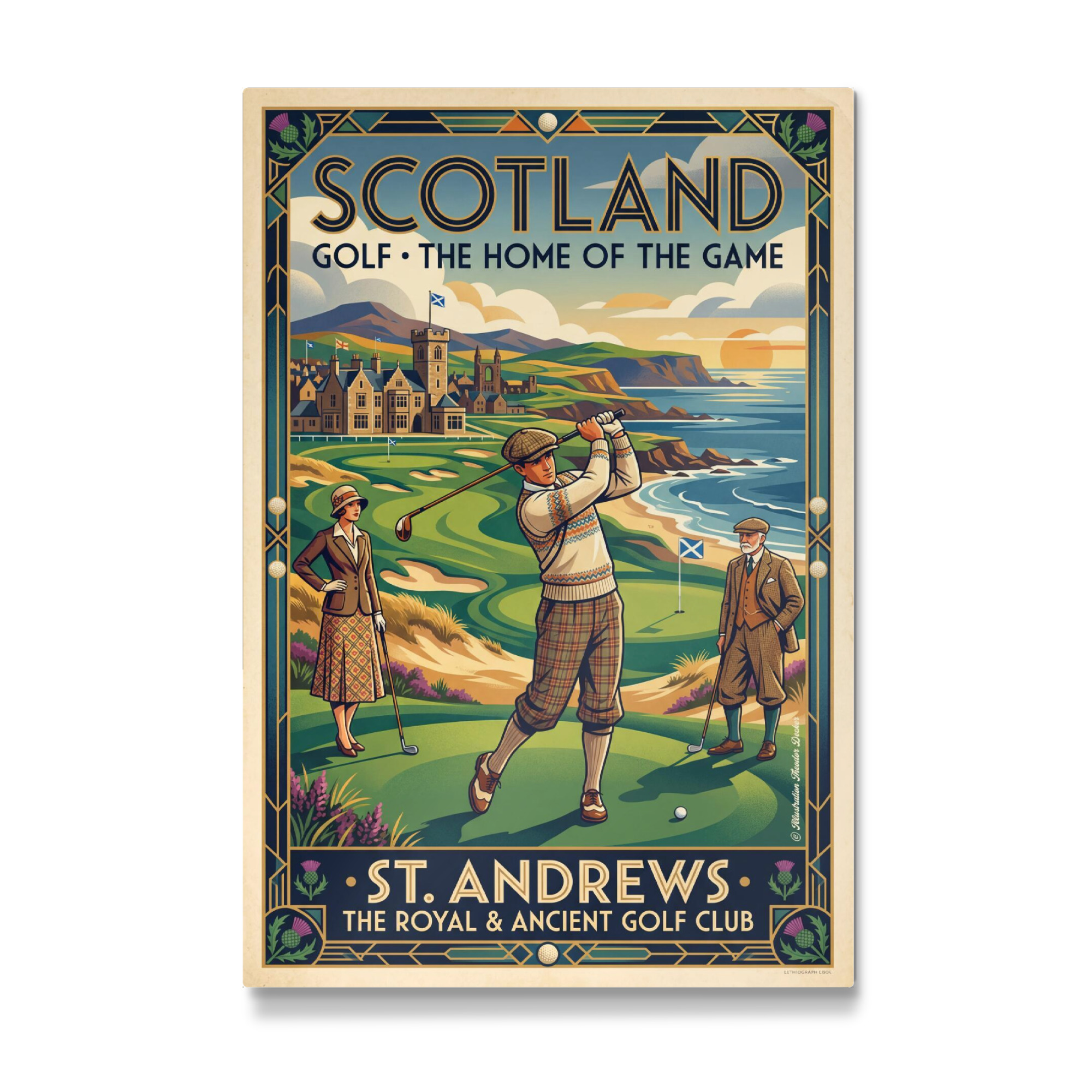 Galerie-Print "Golf im alten Schottland" 30x20 cm artboxONE