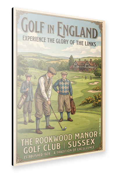 Alu-Dibond "Golfen in England Sussex" 30x20 cm artboxONE